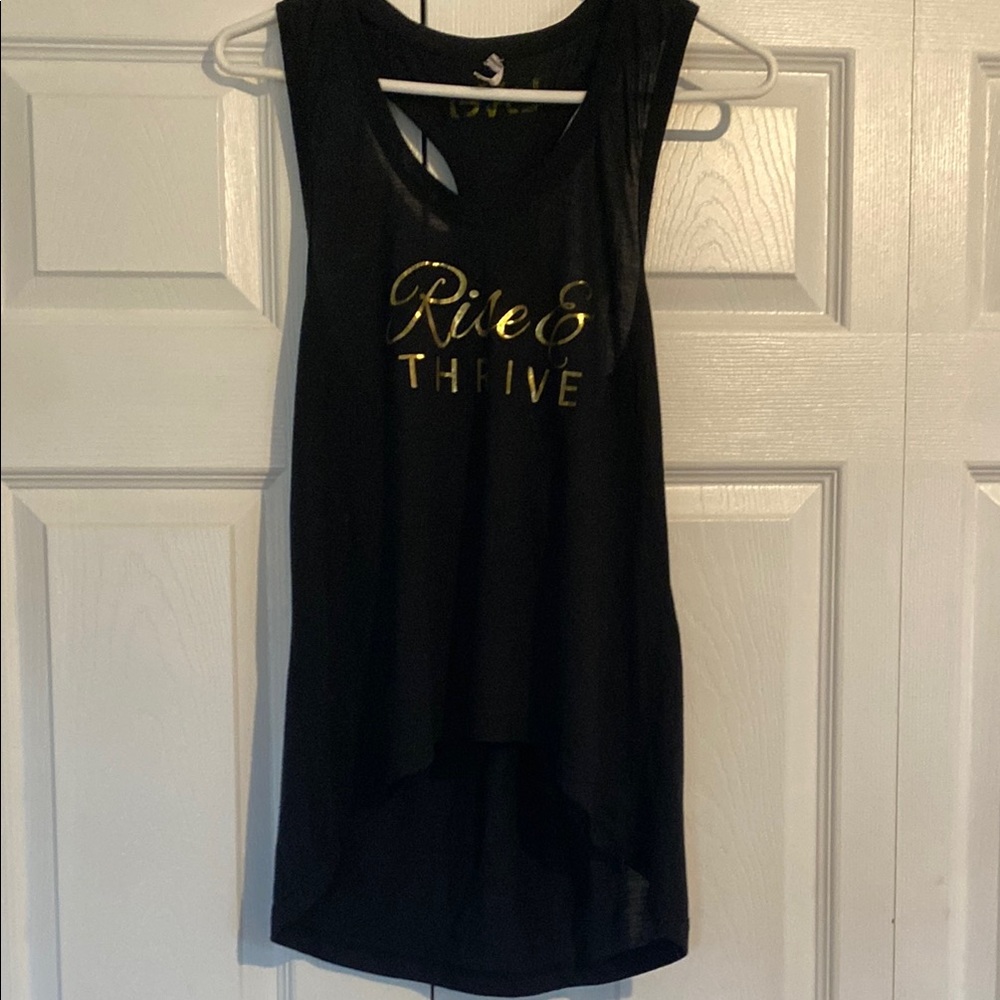 Le-Vel Black Graphic Tank Top